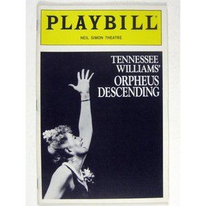 Orpheus Descending Playbill Opening Night September 1989 Redgrave Musty Smell